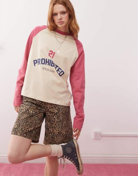 Prohibited – Langärmliges Shirt in Rot mit 21-Logo - view 1