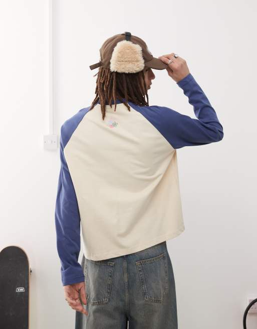 Prohibited – Langärmliges T-Shirt in Marineblau mit 21-Logo, 2 von 4