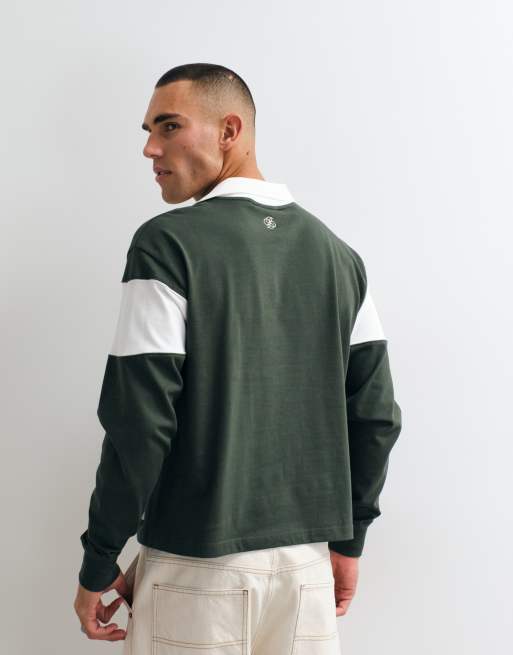 Prohibited long sleeve polo shirt in forest green, 4 of 5