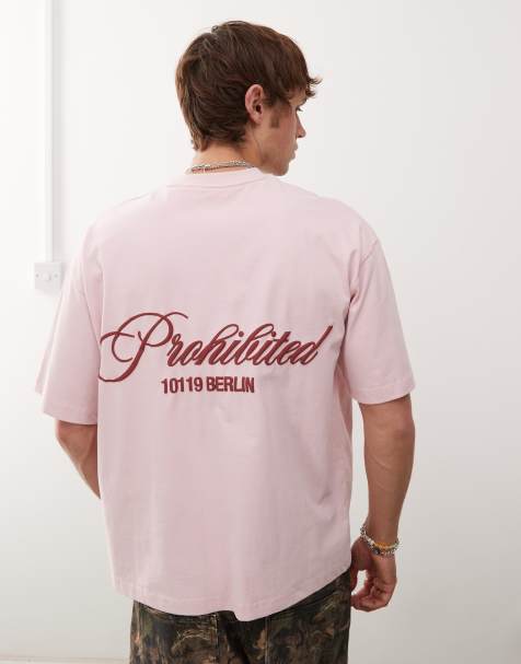 Prohibited - Lyserød T-shirt med bygrafik - view 1