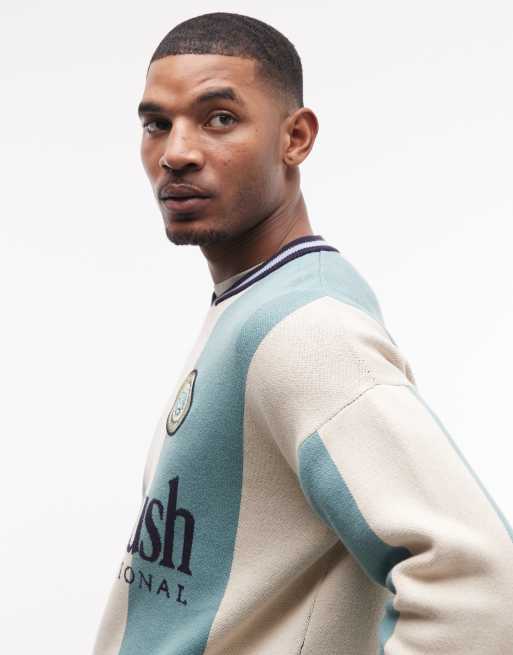 Prohibited overdrive knitted long sleeve jumper in matcha green, 4 of 5
