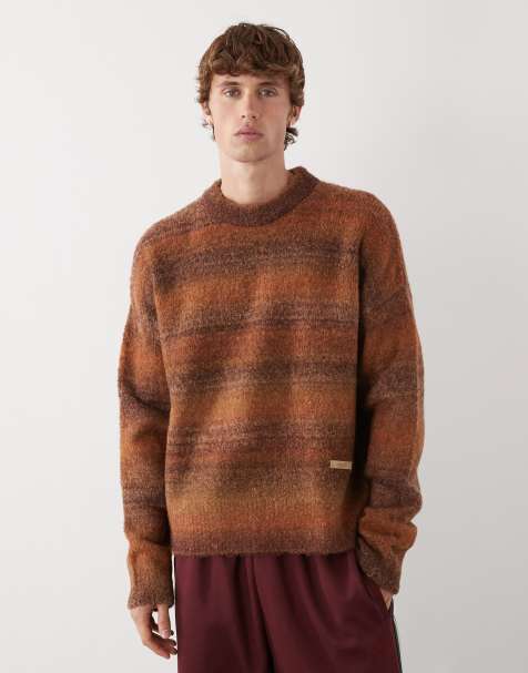 Prohibited oversized gradient knit jumper in brown - view 1