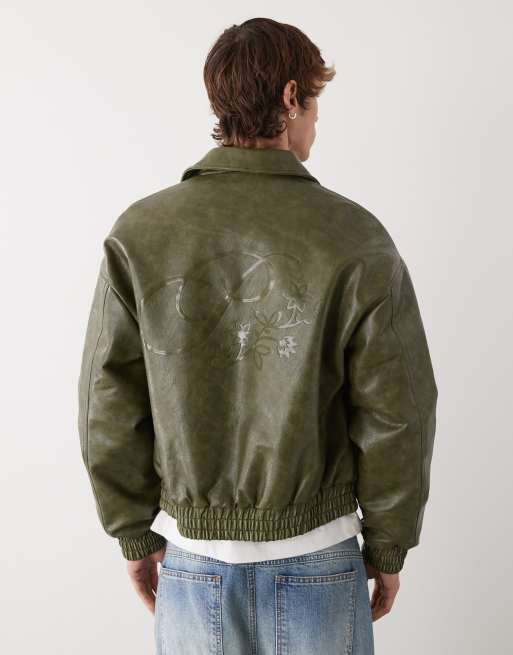 Boston Park leren jas, leer, lamsnappa, tot maat 84/86, mokka | Happy Size