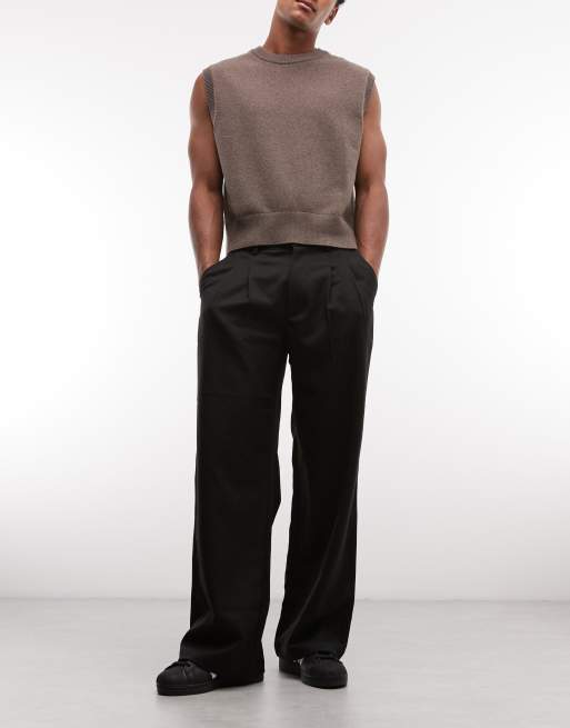 Prohibited - Pantalon à pinces doubles - Noir, 2 de 5