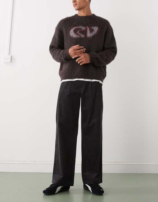 Prohibited - Pantalon baggy droit à pinces - Gris foncé, 2 de 5