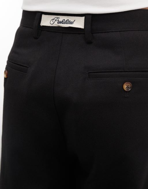 Prohibited pantalon de costume plissé Vivid noir, 5 de 5