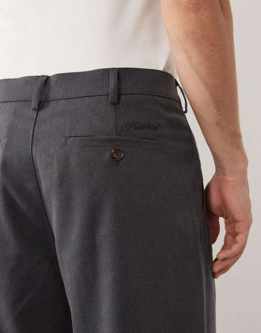 Prohibited - Pantaloni grigi con pieghe doppie, 4 di 9