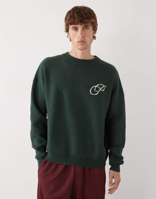 Prohibited - Pull oversize coupe carrée à logo - Vert