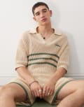 [Prohibited] Prohibited resort knitted polo co-ord in green-Multi S Multi