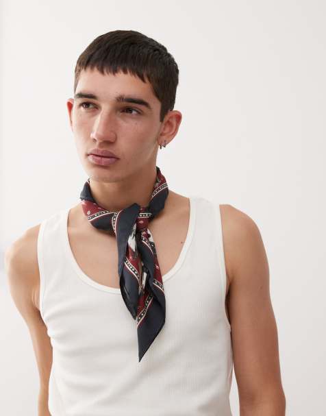 Prohibited – Röd, blommig scarf i satin - view 1