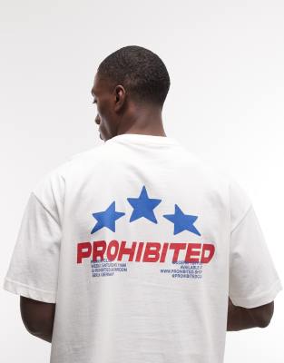 Prohibited Prohibited running club t-shirt in off white
