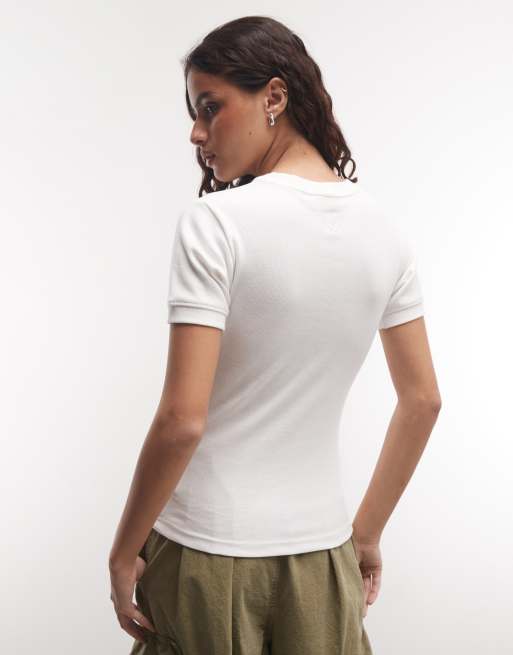 Prohibited schmal geschnittenes T-Shirt in Wollweiß, 4 von 4