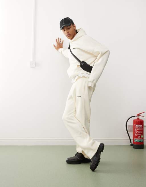 Prohibited script logo co ord in cream