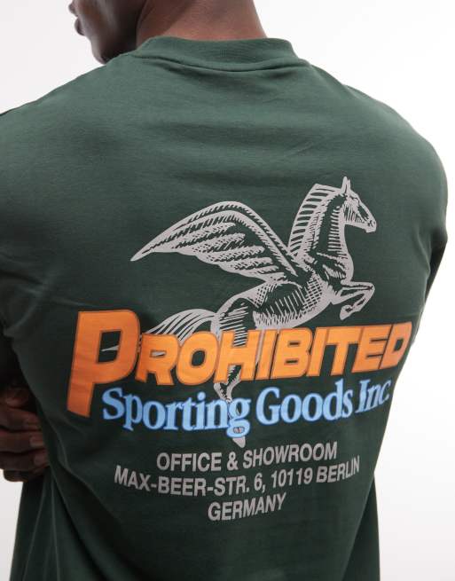 Prohibited - Showroom - T-shirt met print op de achterkant in groen, 2 van 5