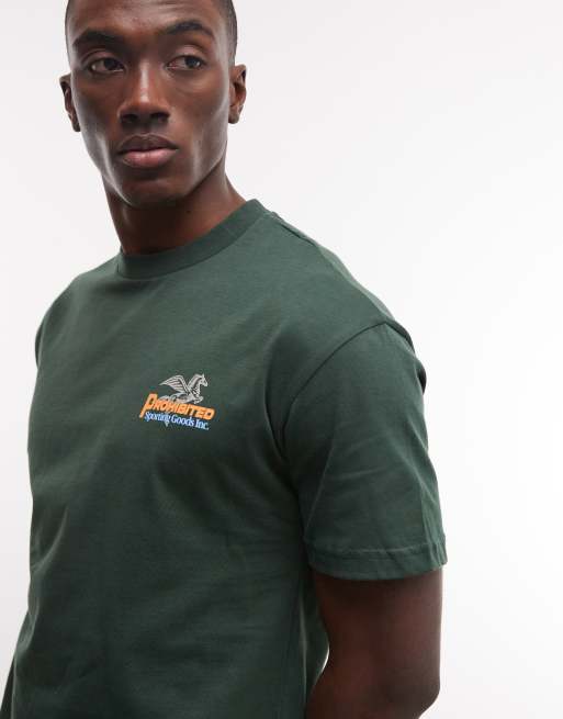Prohibited - Showroom - T-shirt met print op de achterkant in groen, 5 van 5