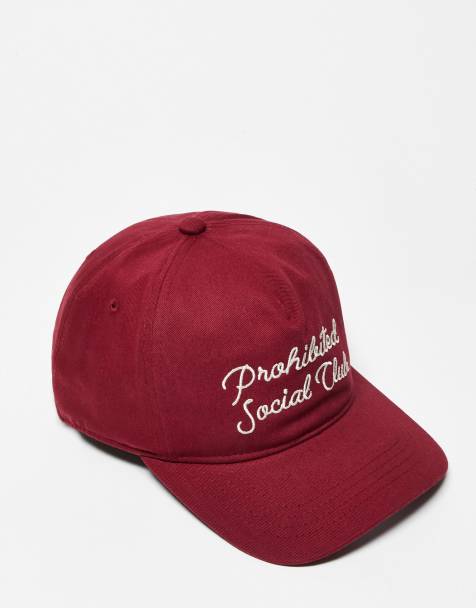Prohibited Social Club logo cap in red - view 1