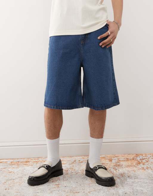 Always do what you should do ジョーツ jorts Prohibited soho jorts in dirty blue | ASOS