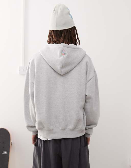 Prohibited soho logo zip hoodie in gray | ASOS Prohibited soho logo zip hoodie in gray | ASOS
