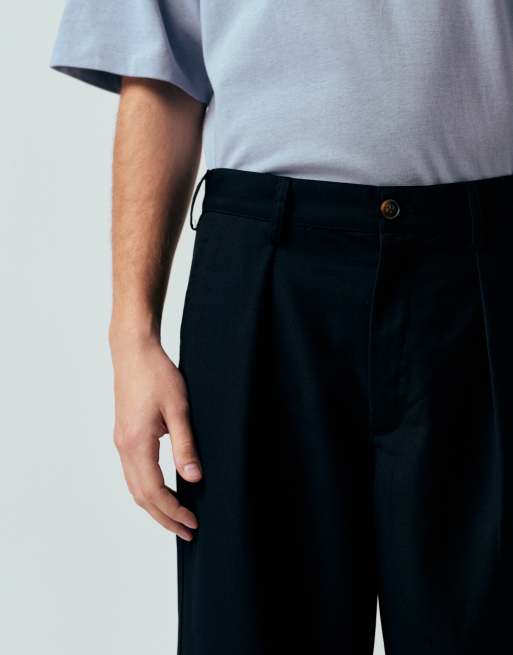 Prohibited soho pleated vintage pants in black, 3 of 5
