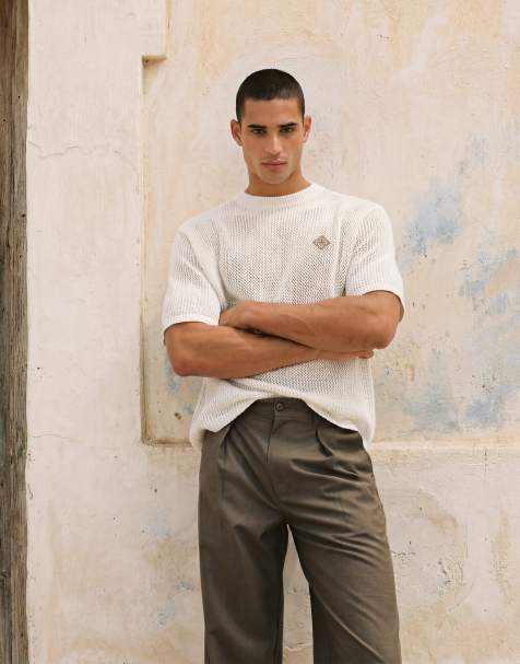 Prohibited soho pleated vintage pants in khaki