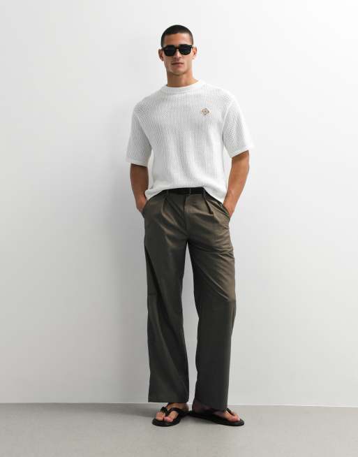 Prohibited Soho pleated vintage pants in khaki, 5 of 7