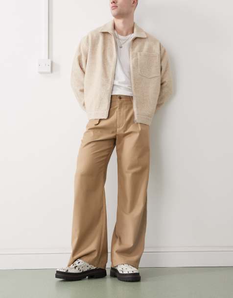 Prohibited – Soho – Vintage-Hose in Beige mit Bundfalten - view 1