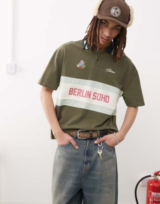 Prohibited soho vintage polo shirt in green