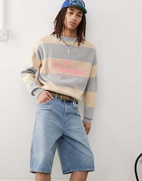 Prohibited – Soho – Vintage-Strickpullover in Creme mit Streifen - view 1
