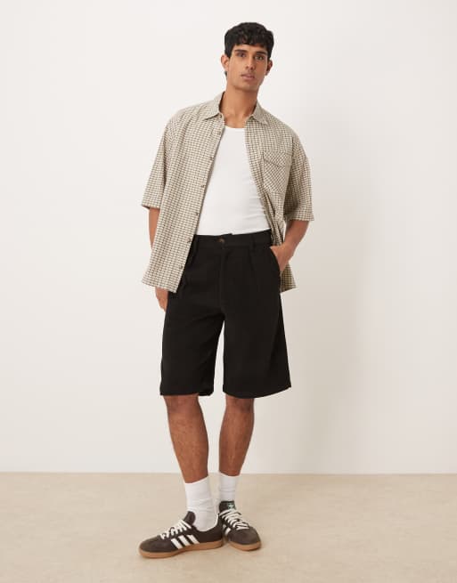 Prohibited - Sorte shorts med dobbelt plissering , 2 af 5