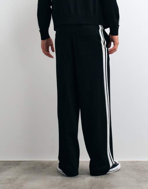 Prohibited straight leg varsity knit joggers co-ord in black, 2 of 5