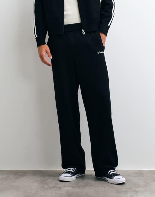 Prohibited straight leg varsity knit joggers co-ord in black, 5 of 5
