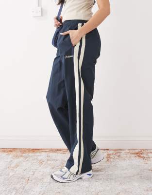 Prohibited Stripe Trackpants In Navy