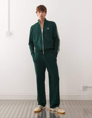 Prohibited - Survêtement En Maille Avec Pantalon De Jogging Et Veste Droite A Logo Vert