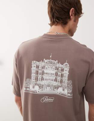 Prohibited - T-shirt à imprimé Grand Resort - Marron - view 1