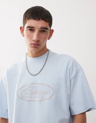 Prohibited – T-Shirt in Hellblau mit Fünf-Stern-Grafikprint - view 1