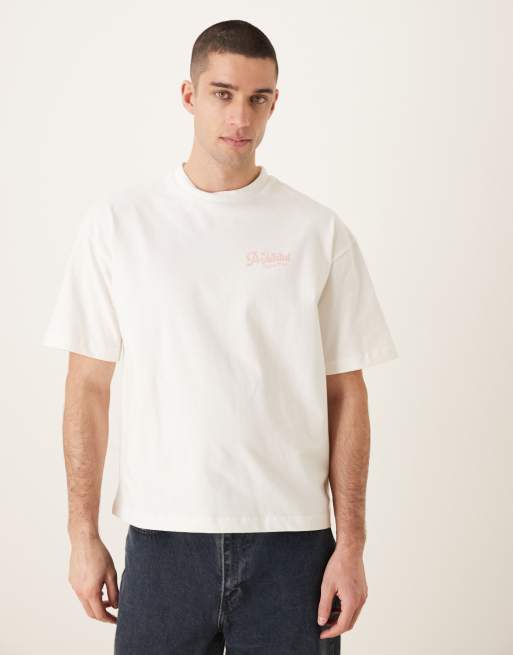 Prohibited - T-shirt met grafische Racing Club-print op de achterkant in wit, 4 van 5
