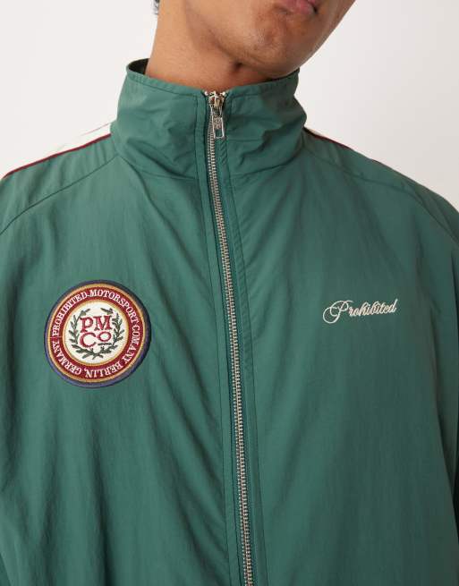 Prohibited – Trainingsjacke in Grün mit Reißverschluss, Kombiteil, 4 von 5