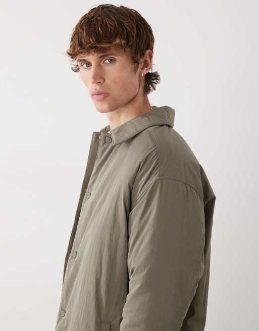Prohibited - Trench-coat droit mi-long - Kaki, 4 de 5