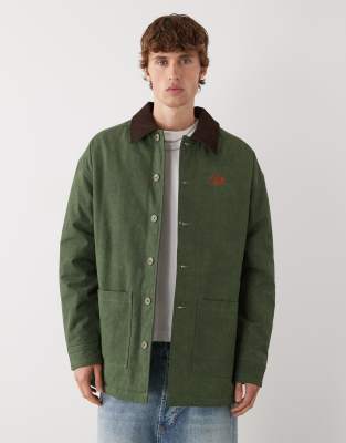 Prohibited - Veste boutonnée style workwear - Vert foncé