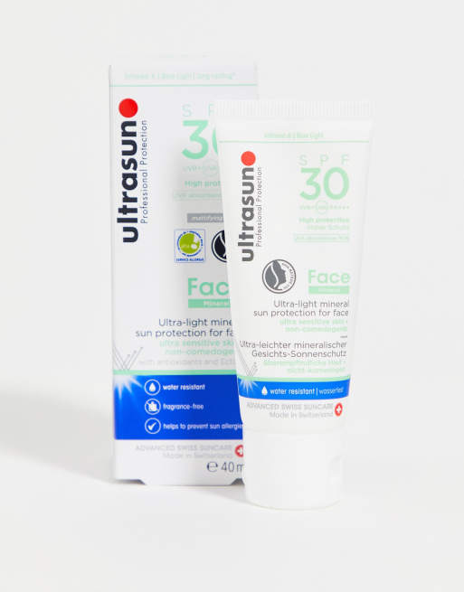 Protección solar para el rostro con FPS 30 de 40 ml Mineral de Ultrasun