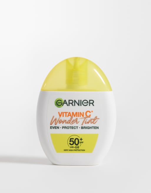 Protector solar con FPS 50 y color de tono medio Vitamin C Wonder Tint de 50 ml de Garnier