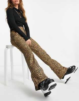 leopard ski pants