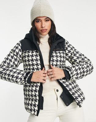 Protest Breey snowjacket in black dogstooth