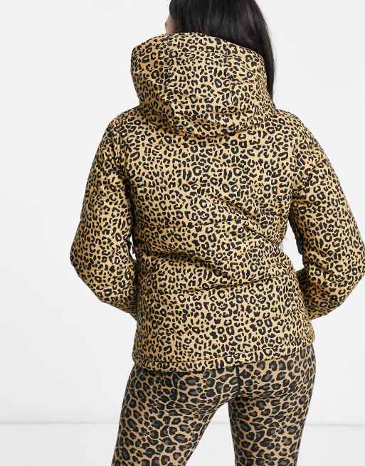 Protest leopard shop print ski jacket