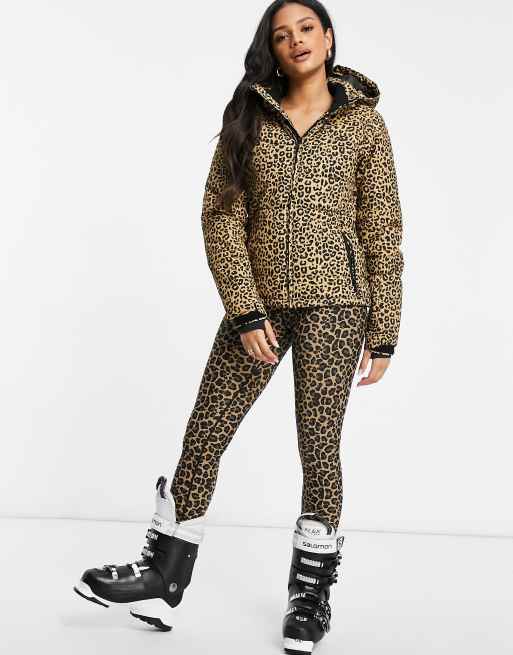 Cheetah print shop ski jacket