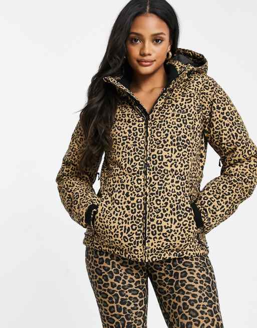 manteau ski leopard