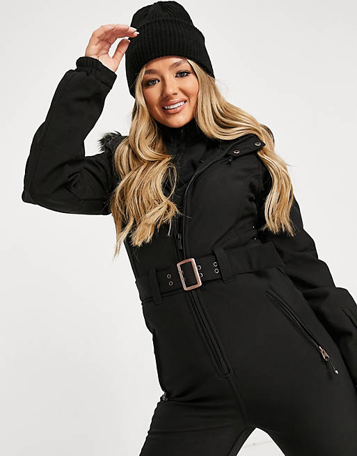  Protest glamour softshell snowsuit in black Exclusive at  