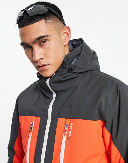 Black and outlet orange ski jacket