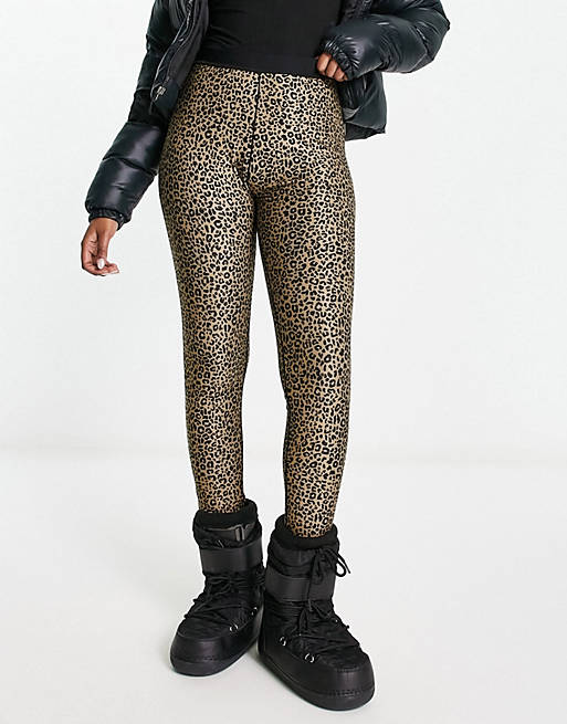 Protest – Heather – Thermo-Leggings in Braun mit Leopardenmuster | ASOS
