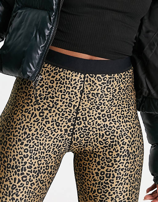 Protest – Heather – Thermo-Leggings in Braun mit Leopardenmuster | ASOS
